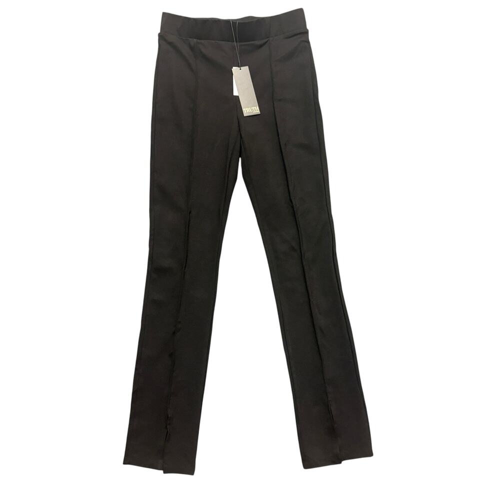 Truth By Republic Pants Black Split Hem Ponte Knit Pull On Pants NWT Size M